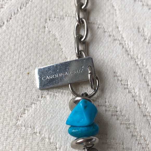 LIKE NEW Carolina Cruz statement turquoise necklac - Picture 5 of 9